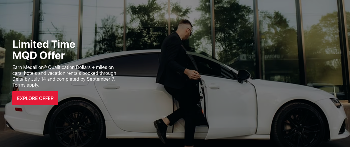 Delta MQD car rental/stay promo